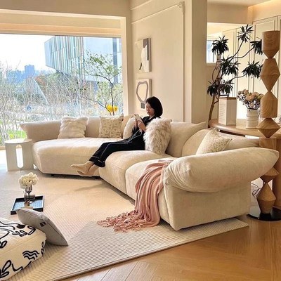 花瓣沙发edra异弧形免洗网红转角意式极简大户型设计师沙发雪尼尔