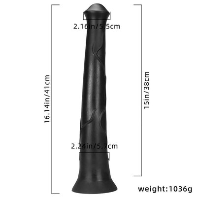 16.14in Long Anal Toys Horse Dildo with Powerful Suction Cup
