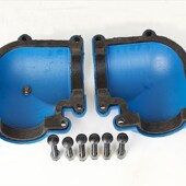 哈夫节弯头堵漏器片钢管快速9度变径弯头补漏抱箍卡