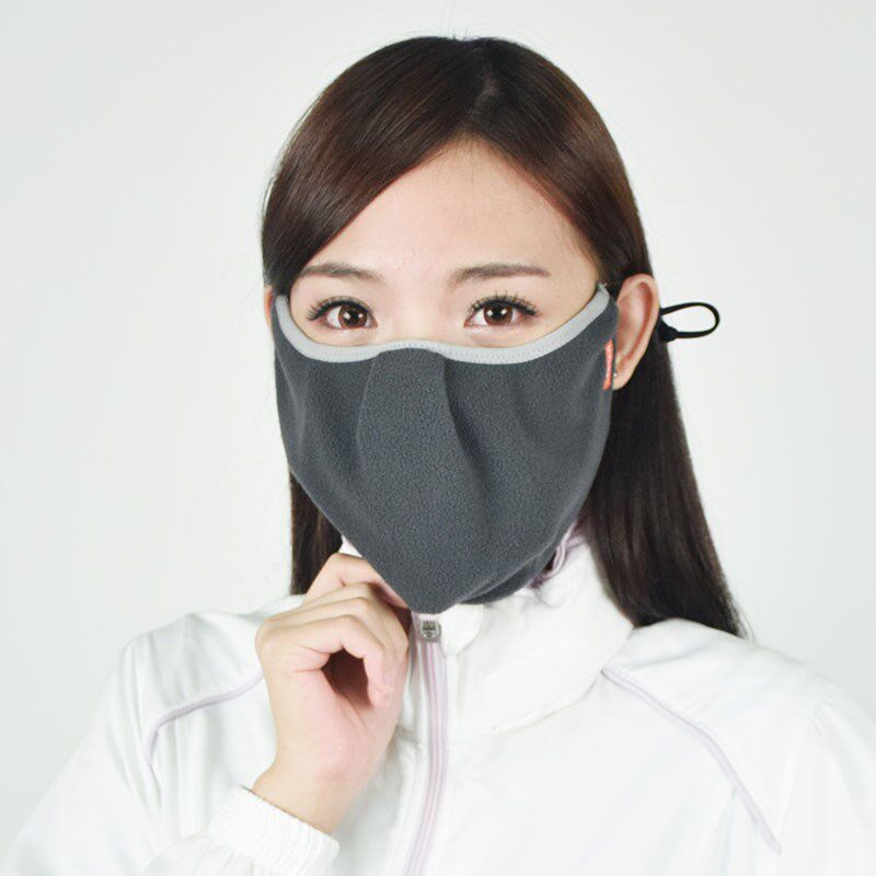 冬季保暖口罩男女大护脸骑车防风遮脸防寒透气层抓绒防