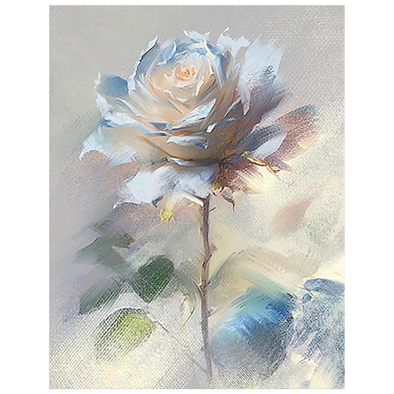 抽象玫瑰花客厅装饰画植物花卉手绘油画现代简约玄关过道走廊挂画图片