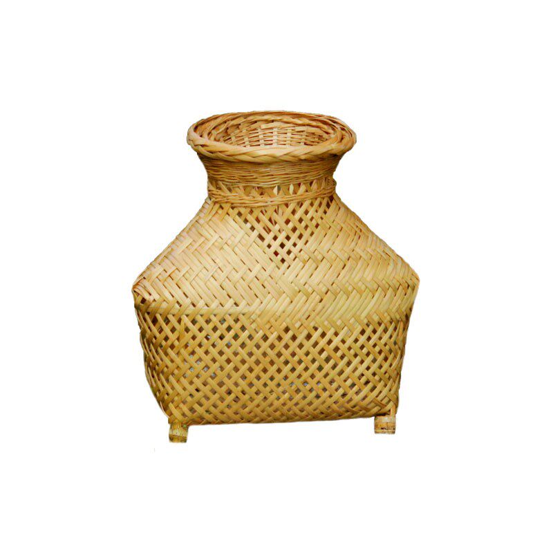 手工竹编鱼篓溪流钓挂腰老式只进出竹制品饰品竹大号