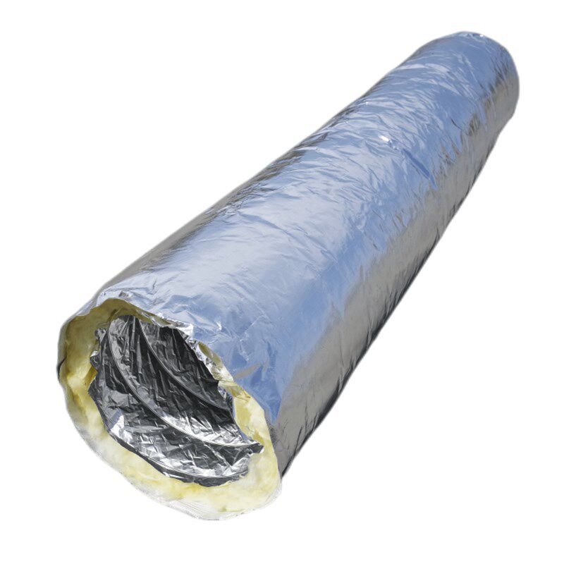 铝箔保温送风管导风盘管岩棉夹筋伸缩锡箔软连接分风口