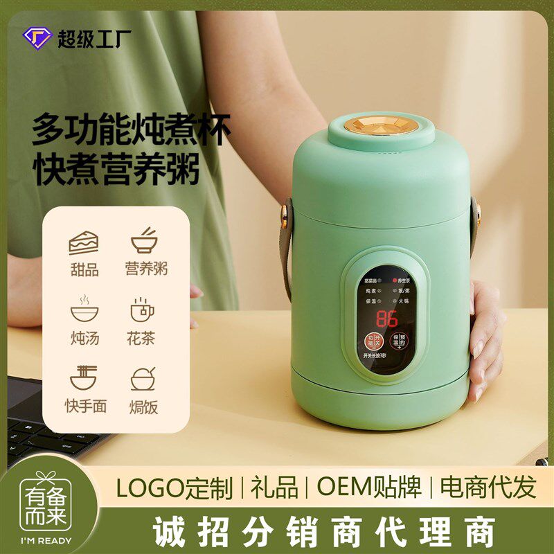 智能迷你养生电炖杯小型电火锅办公室式汤煮粥杯小电锅礼品