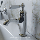 法式 复古陶瓷盆洗脸台支架阳台落地洗手盆小户型