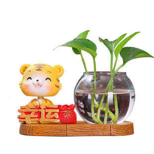 虎年吉祥物老虎家居爱创意客厅酒柜办公室装饰品小摆设