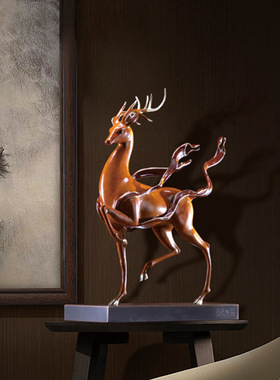 国家宝藏名款鹿王天成客厅艺术品创意鹿铜雕礼品