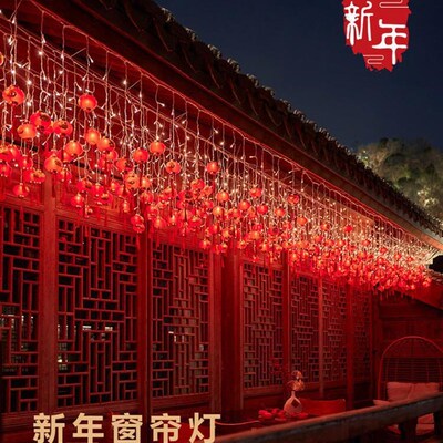亮化灯灯串闪灯走廊街道屋檐下饰灯新年春元旦布置灯