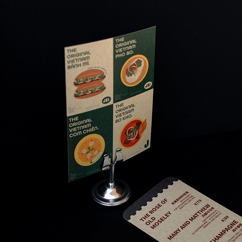 規律 金属便签夹复古饰卡片夹 信息展示卡座 价签台卡夹