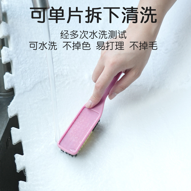 卧室房间毛绒地毯全铺小拼接宿舍床边毯少女全屋方块地垫飘租房