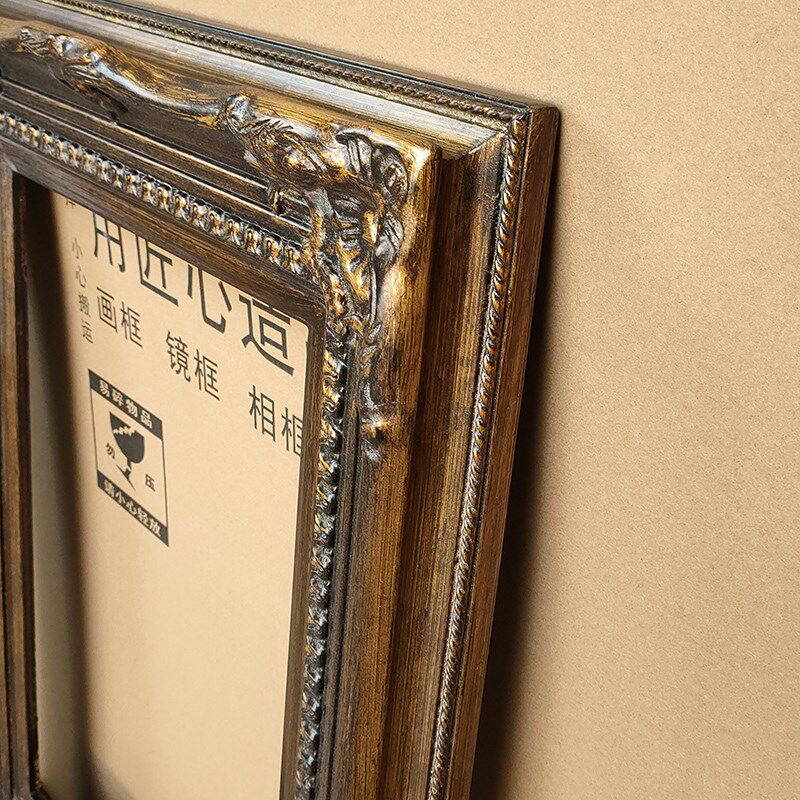 欧式实木画框 暗金色画框 婚纱照相框 复古画框