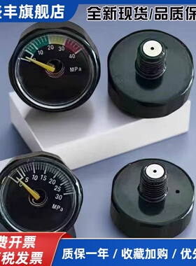 进口黑色压力表气压表恒压表电镀30 40MPa直径25mm高压小表