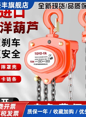 进口东洋TOYOYA手拉葫芦1吨2t起重倒链6米小型吊机三角手动吊葫芦