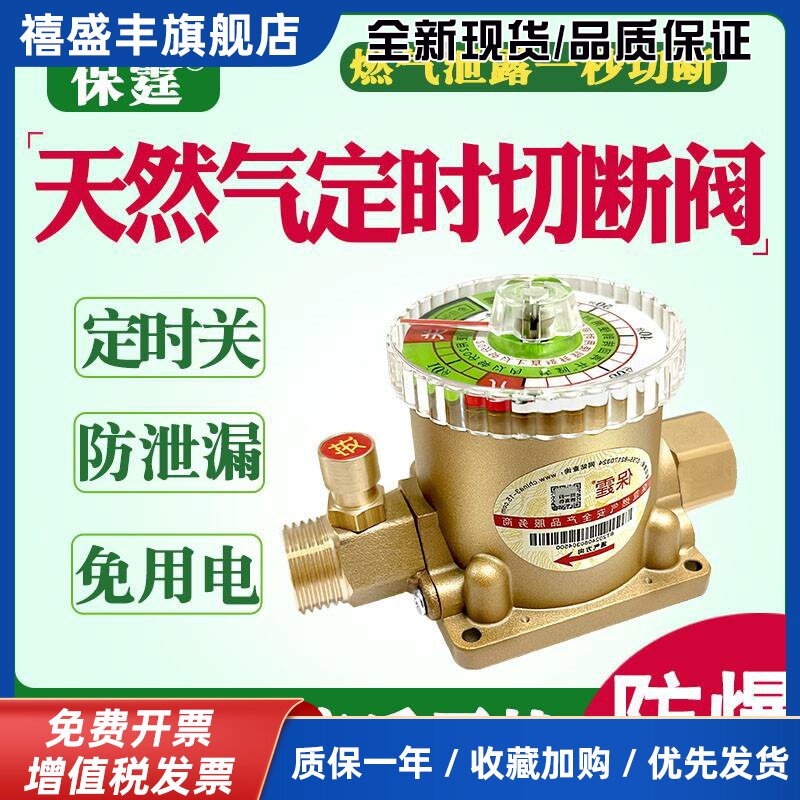 保霆家用燃气定时安全阀自闭阀泄漏自动切断阀天然气专用阀门开关