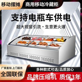 阶梯式 冷冻冰柜炸串烧烤商用 冷藏保鲜展示柜三轮车摆摊移动台式