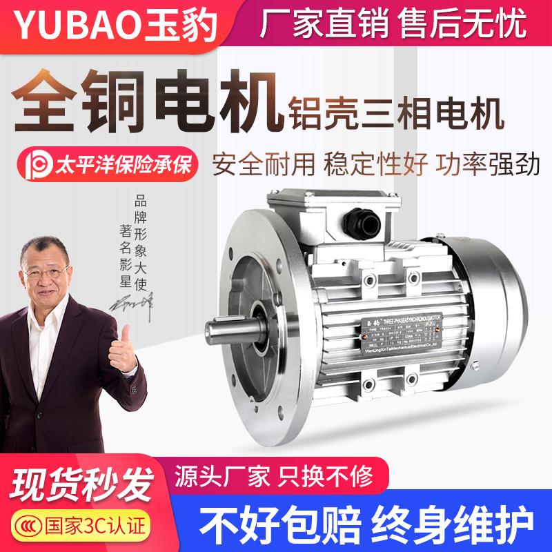 YS全铜铝壳电机0.37/0.55/0.75/1.1/1.5/2.2KW三相异步电动机380V