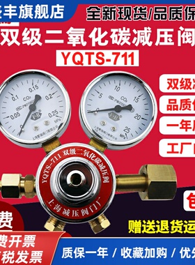 繁瑞yqts711双级二氧化碳减压阀 co2压力表气体钢瓶减压器 减压表