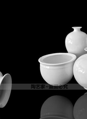绘画白胎小瓶 手绘白色瓶 白瓷瓶 纯白瓶子插