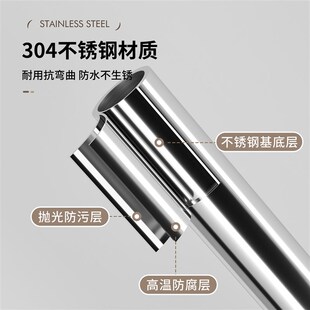 打杆浴室防水浴帘型杆弧形林浴帘防水帘子