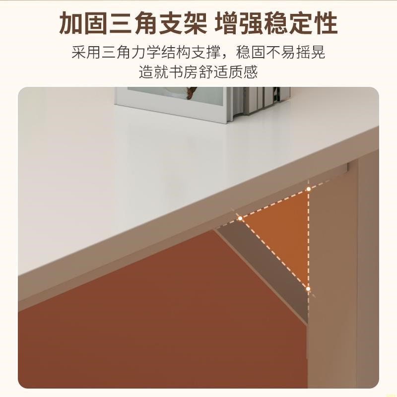 转角书桌学生电脑桌型写字桌带书架办公桌现代卧室桌子