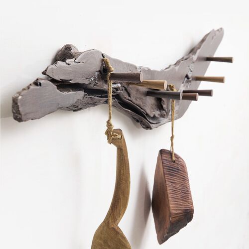 创意纯手工挂钩规则实木免打墙衣帽钩民宿风架置物装饰架