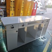 公司前台桌接待台酒店大堂院大理石纹柜台收银台定制