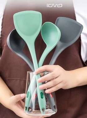 客满多锅铲粘锅硅胶铲炒菜铲子汤勺子漏铲食品级