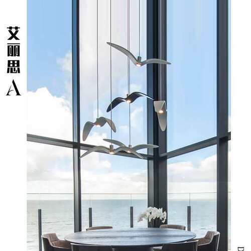 北欧设计师创意飞鸟海鸥餐厅吊灯简约现代Night Birds饭厅吧台灯