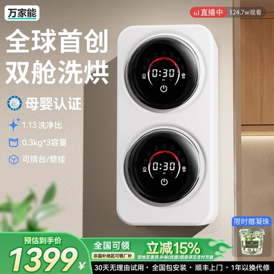 双筒内衣洗衣机小型内裤专用迷你壁挂式家用全自动洗烘一体机二桶