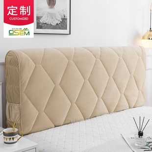 防尘罩1.8m1.5米床保护套 定制布艺床头罩软包床头套简约现代欧式