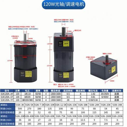 津晟邦减速调速电机电动机马达6W15W25W40W60W120W18
