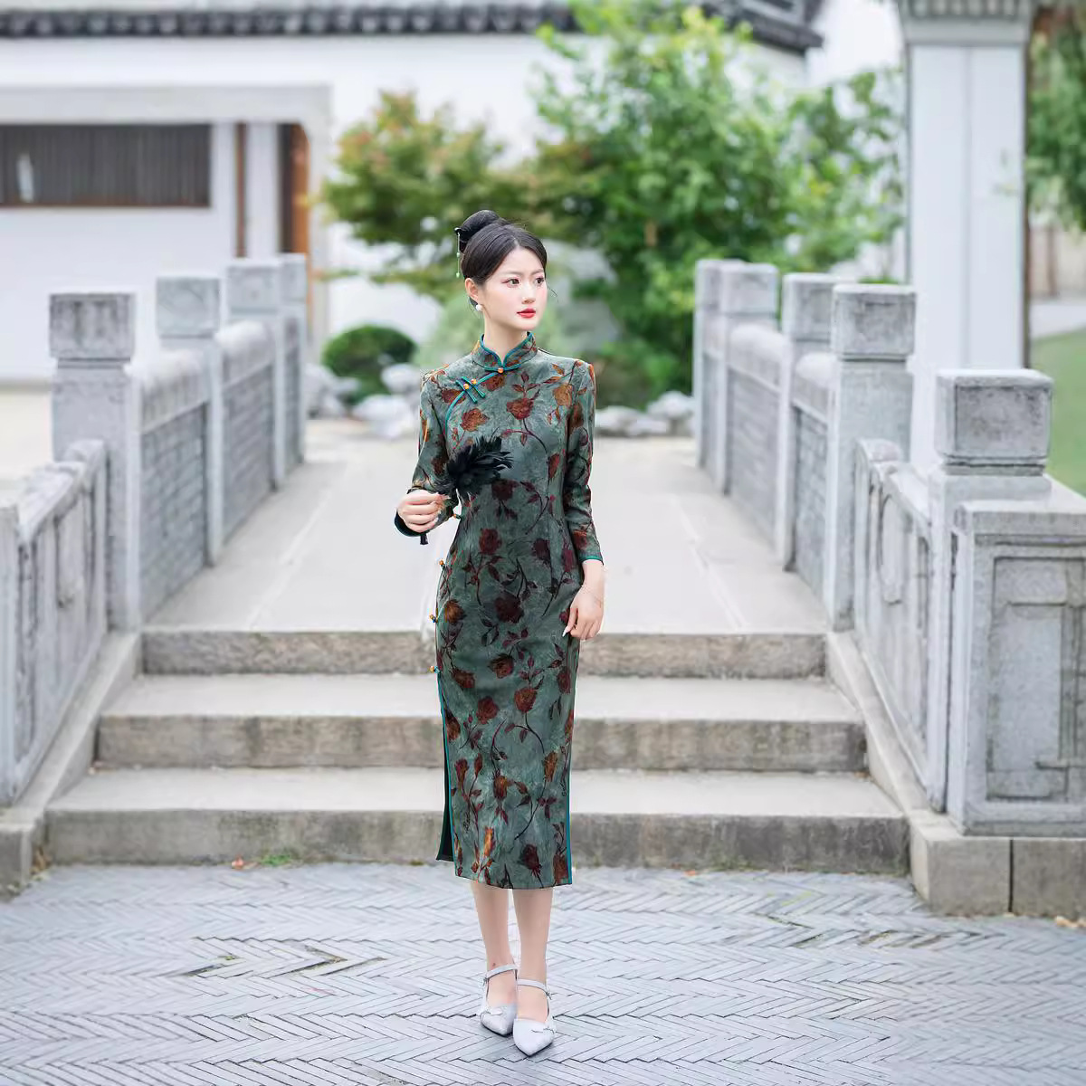 云梦集新款旗袍2025年日常旗袍八扣改良少女旗袍春秋传统老上海扎