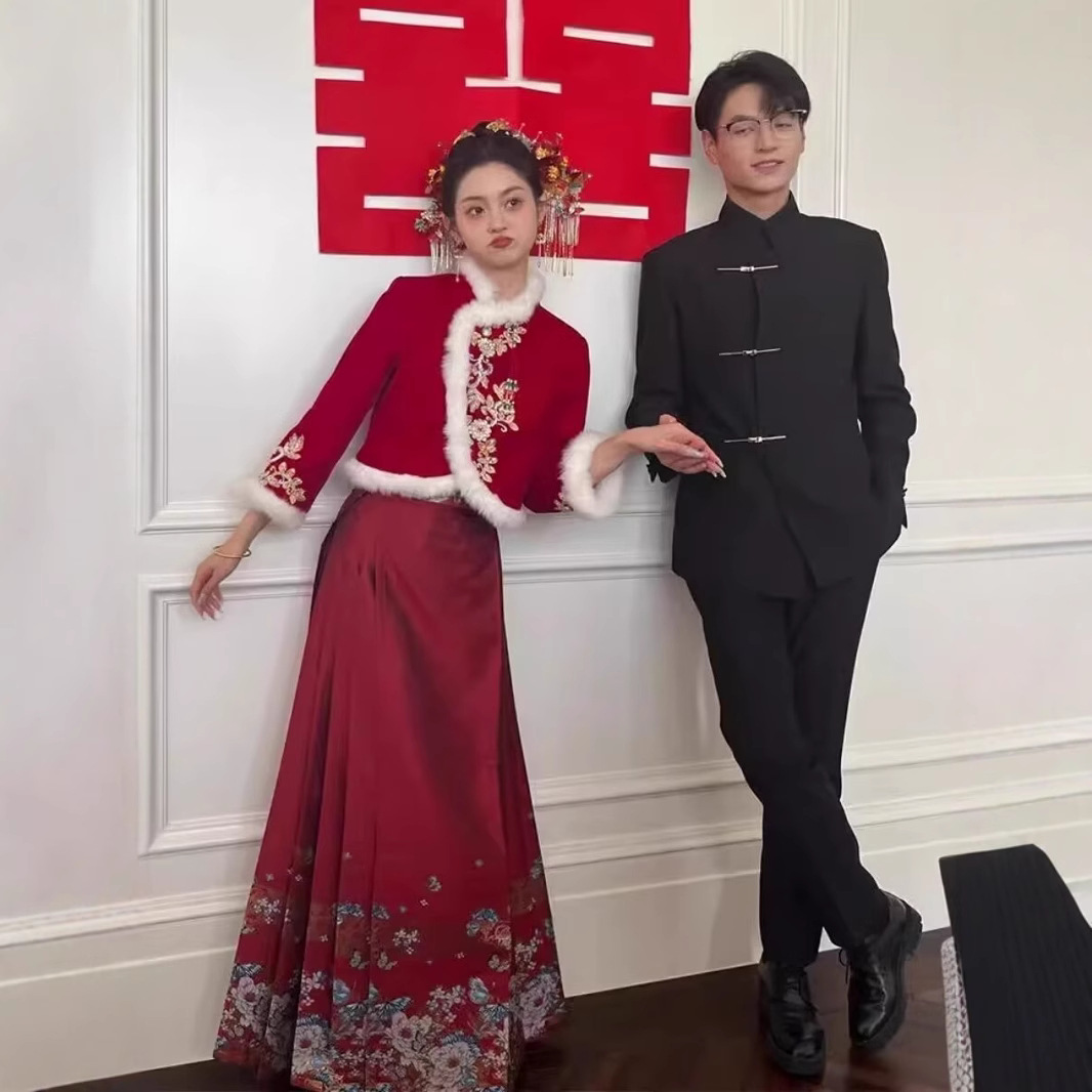 云梦集新中式国风中山装翠竹飞机扣立领西装外套男士结婚套装唐装