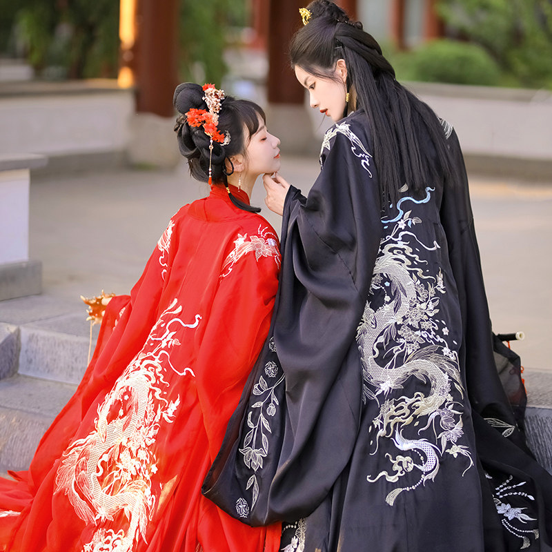 织造局成人古风情侣装红色中国风古代服装吉祥宫庭汉服仙气飘复古