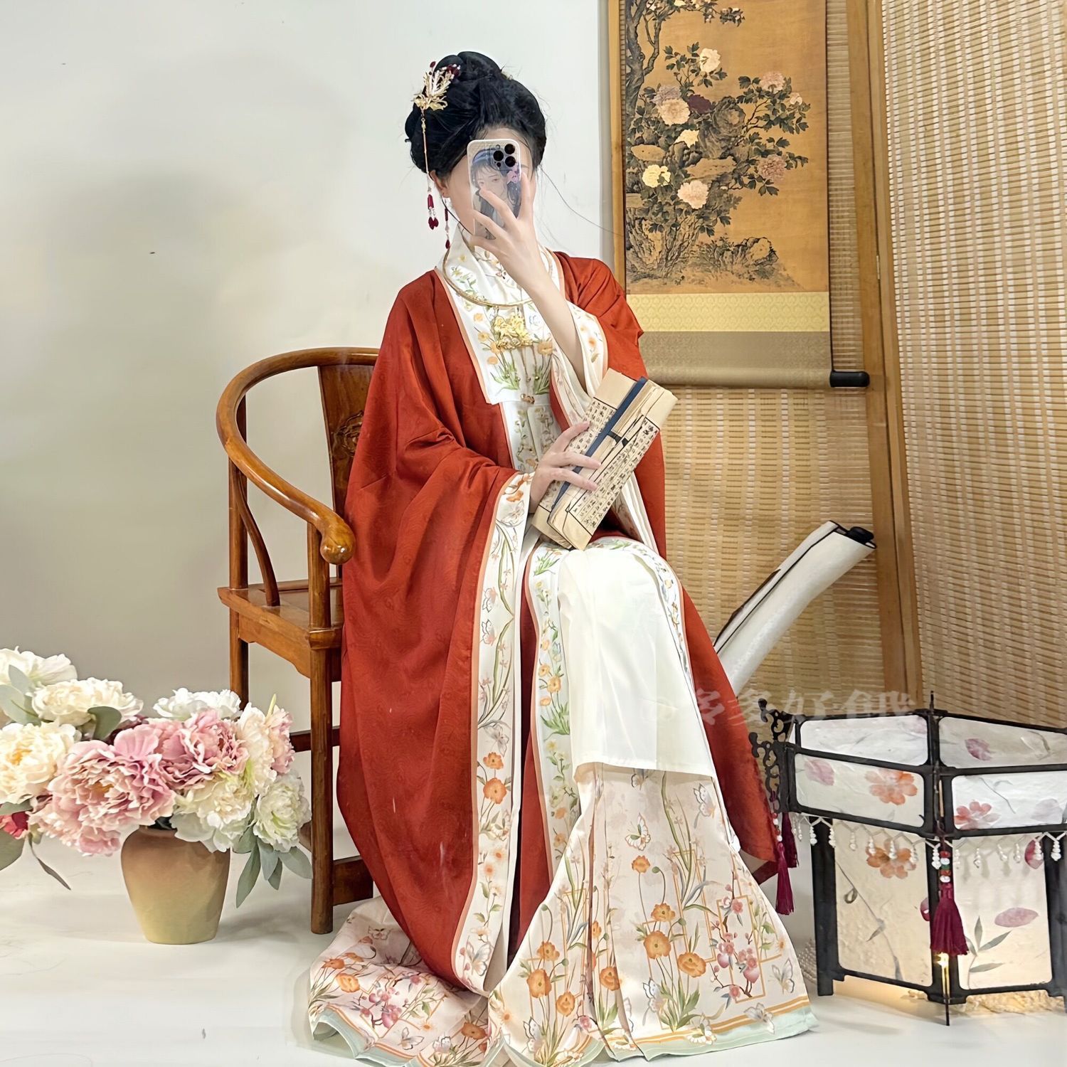 云梦集梨花阁亭原创汉服女莳芳景明制立领对襟长衫刺绣马面裙日常