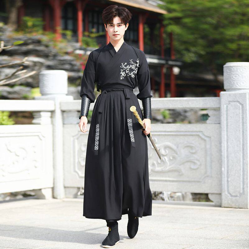 织造局原创汉服男2026新款武侠风学生刺绣班服侠客书生帅气公子套