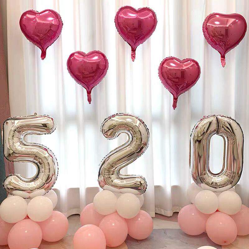 婚房布置套装创意浪漫love气球生日用品装饰结婚告白婚礼婚庆场景