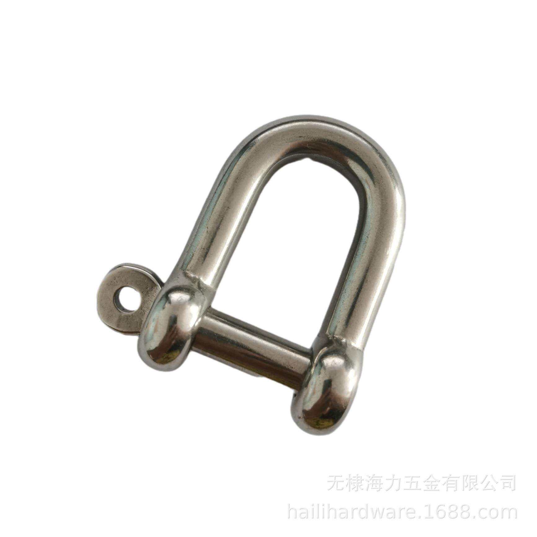 不锈钢起重卸扣 链条配件 四爪俘虏D形卸扣耐腐抗盐雾高载