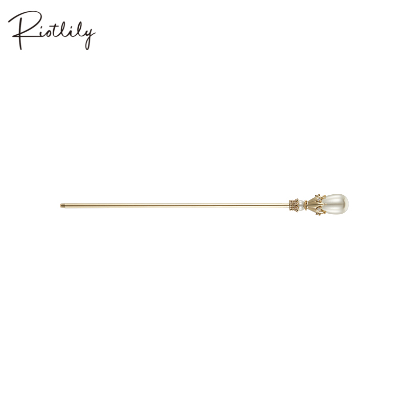 Riotlily/艾特里里新中式发簪珍珠丸子头发饰送女友礼物圣诞礼物