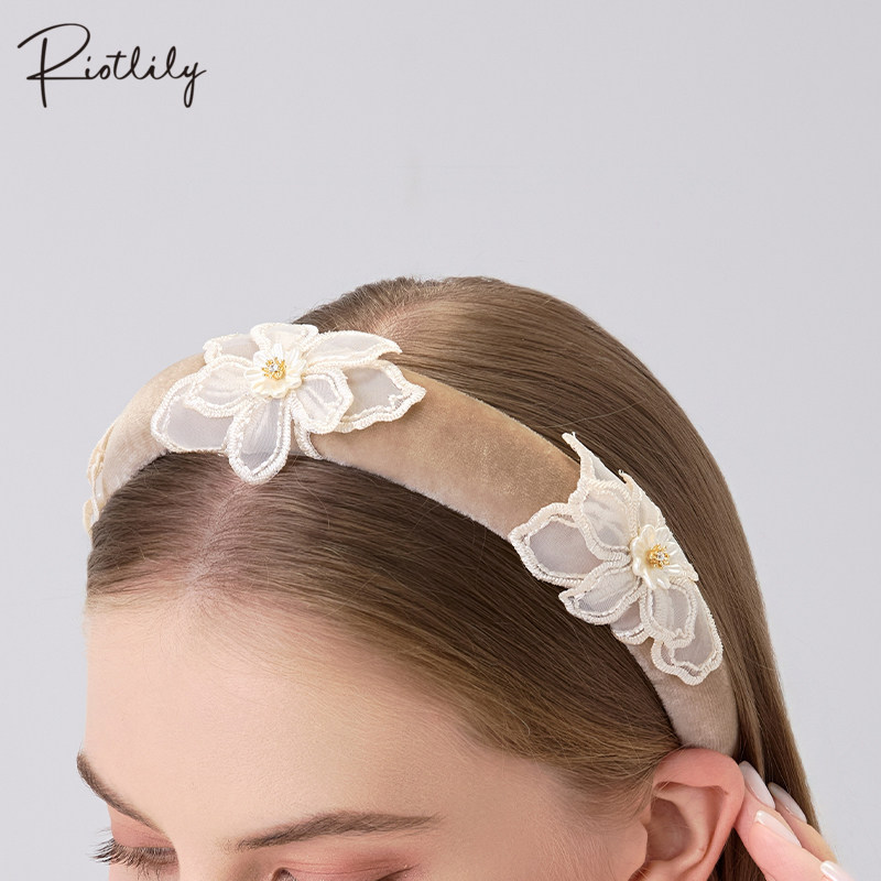 Riotlily/艾特里里蕾丝缀梦系列薄纱蕾丝发箍时尚秋选臻品图片