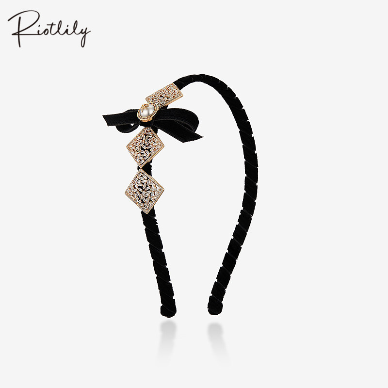 Riotlily/艾特里里光影奢华系列蝴蝶结宽头箍简约细圈秋选臻品