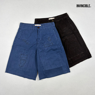 PIET Chino Distressed Shorts做旧破洞斜纹短裤26SS