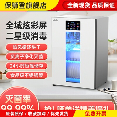 顾升消毒柜家用小型消毒柜免沥水高温紫外线奶瓶消毒柜二星级碗柜
