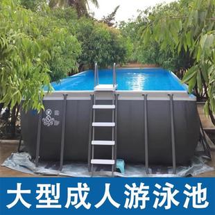 大型支架游泳池儿童成人小孩家用泳池大号移动戏水池户外别墅泳池