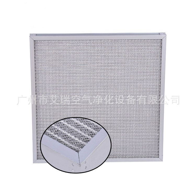 金属网过滤器板式金属波浪网过滤器耐高温油烟机管道可清洗过滤器