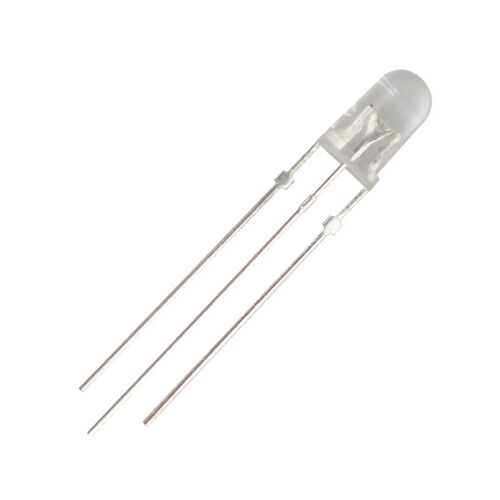 LED灯珠F5/5mm圆头带卡位 红绿 红蓝双色发光二极管直插式封装厂