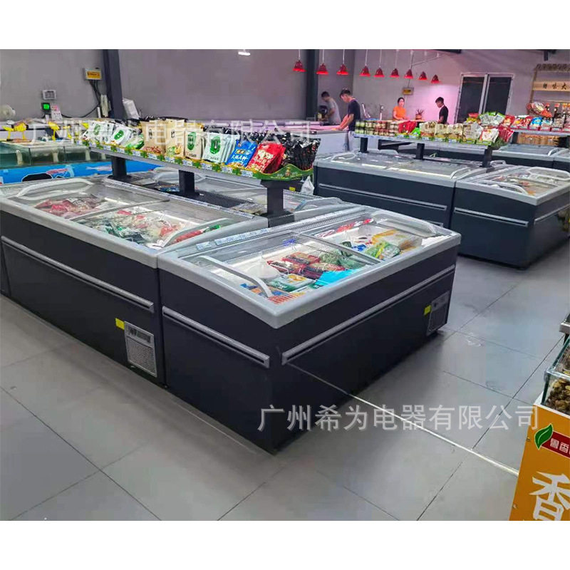 组合左右门岛柜商用超市冷冻