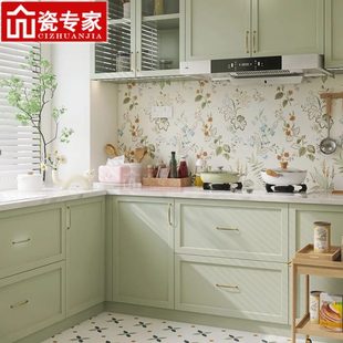 中古风厨房卫生间花砖300X600娘惹风全瓷瓷砖浴室柔光墙砖 法式