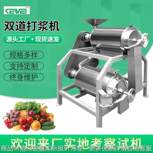 水果去核打浆机 果蔬打浆机 大型双道打浆机可按需设计生产2.5吨