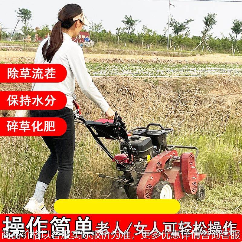 新款果园碎草机除草机手推自走式开荒修剪机果树打草机厂家直销